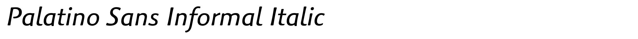 Palatino Sans Informal Italic image